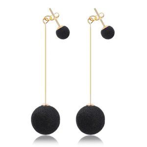 SWEET SIMPLE PLUSH BALL EARRINGS
